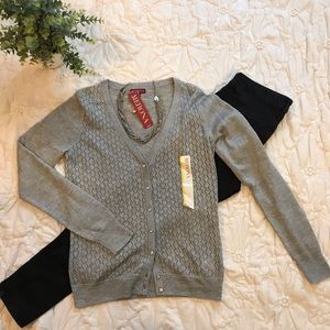 NWT Merona Classic Cardigan - w/ a little Bling!